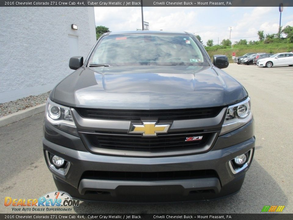 2016 Chevrolet Colorado Z71 Crew Cab 4x4 Cyber Gray Metallic / Jet Black Photo #8