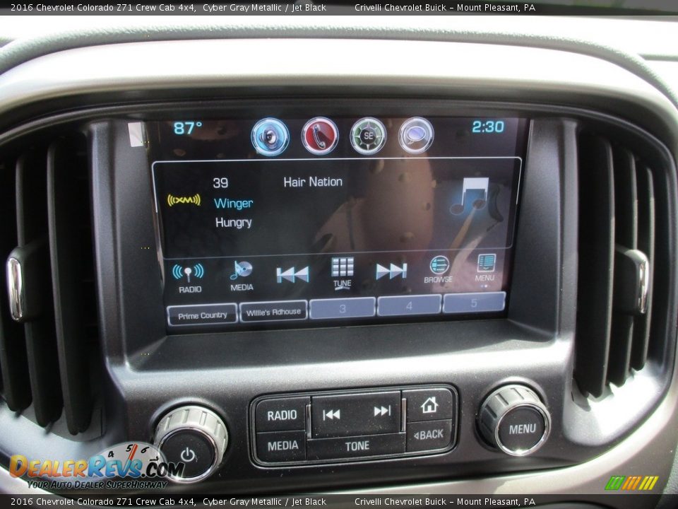 2016 Chevrolet Colorado Z71 Crew Cab 4x4 Cyber Gray Metallic / Jet Black Photo #15