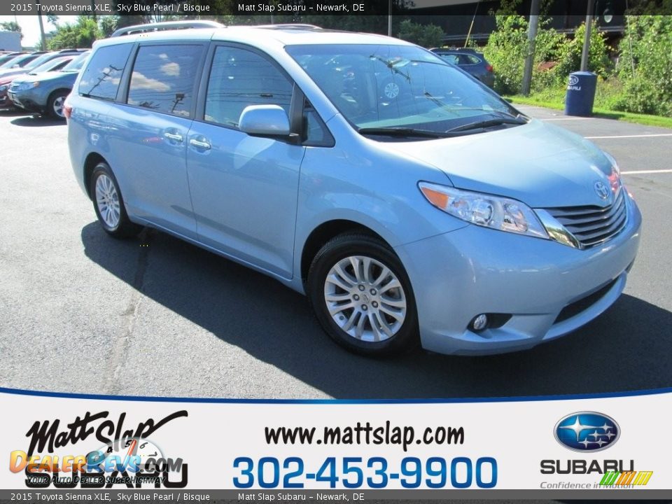 2015 Toyota Sienna XLE Sky Blue Pearl / Bisque Photo #1