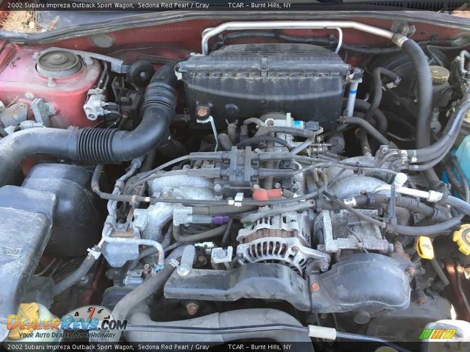 2002 Subaru Impreza Outback Sport Wagon Sedona Red Pearl / Gray Photo #35