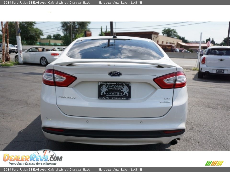 2014 Ford Fusion SE EcoBoost Oxford White / Charcoal Black Photo #13