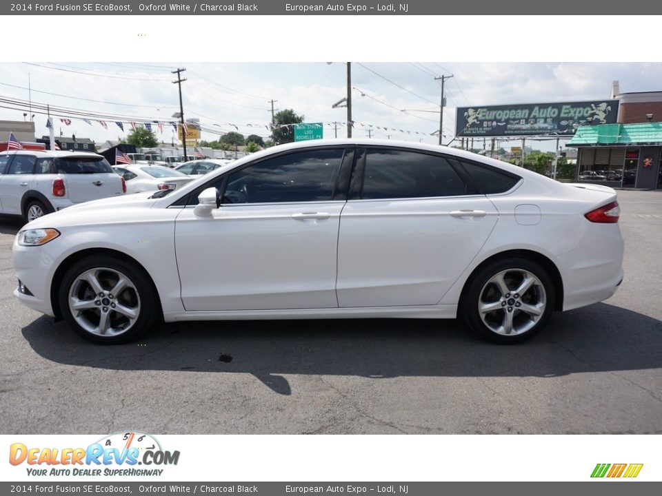 2014 Ford Fusion SE EcoBoost Oxford White / Charcoal Black Photo #15
