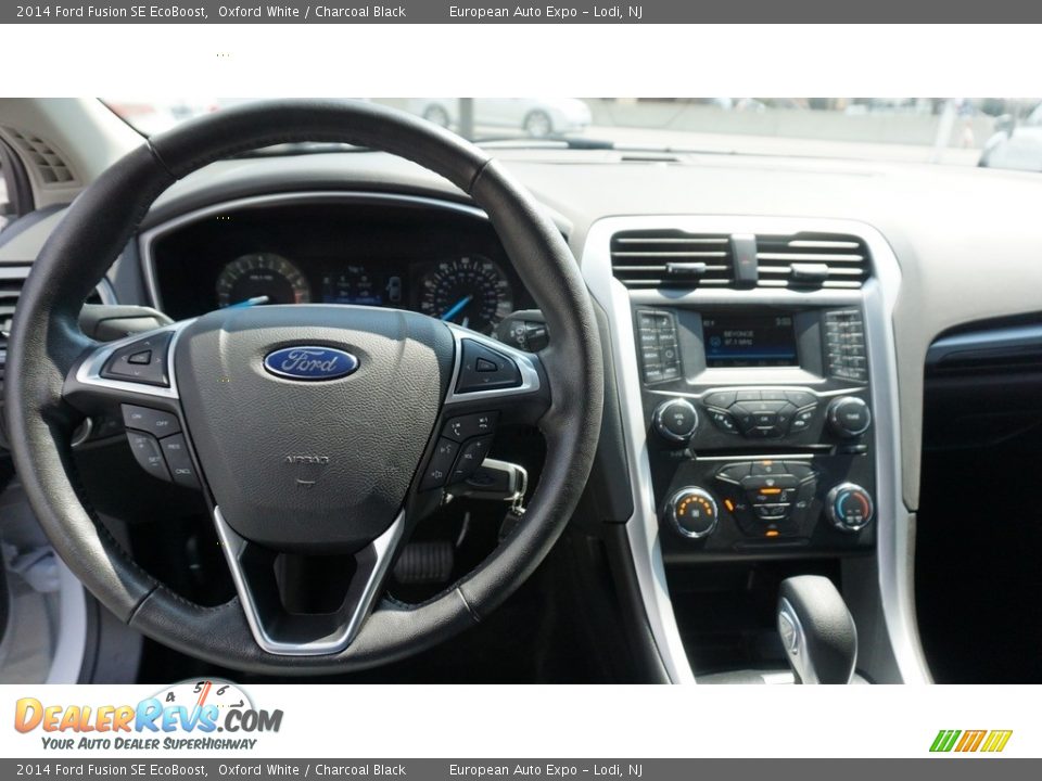 2014 Ford Fusion SE EcoBoost Oxford White / Charcoal Black Photo #19