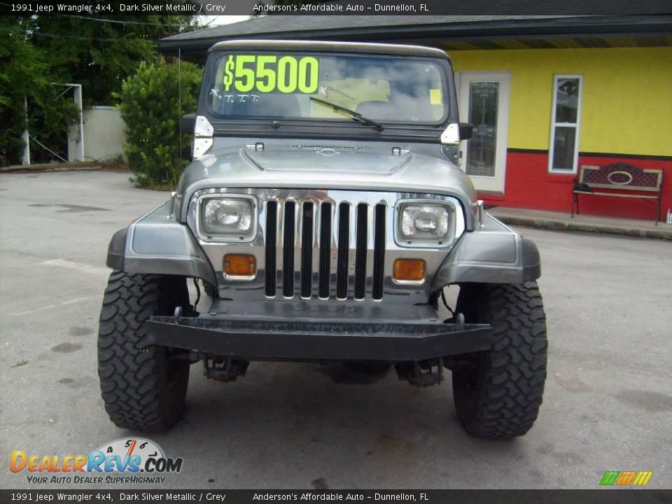 1991 Jeep Wrangler 4x4 Dark Silver Metallic / Grey Photo #8