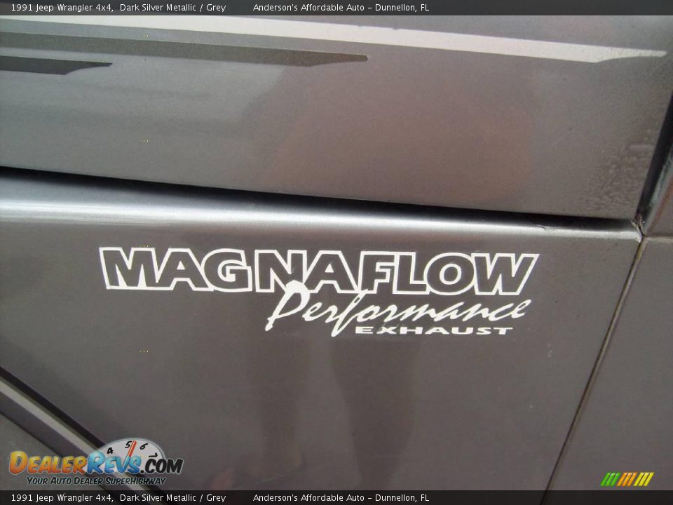 1991 Jeep Wrangler 4x4 Dark Silver Metallic / Grey Photo #12