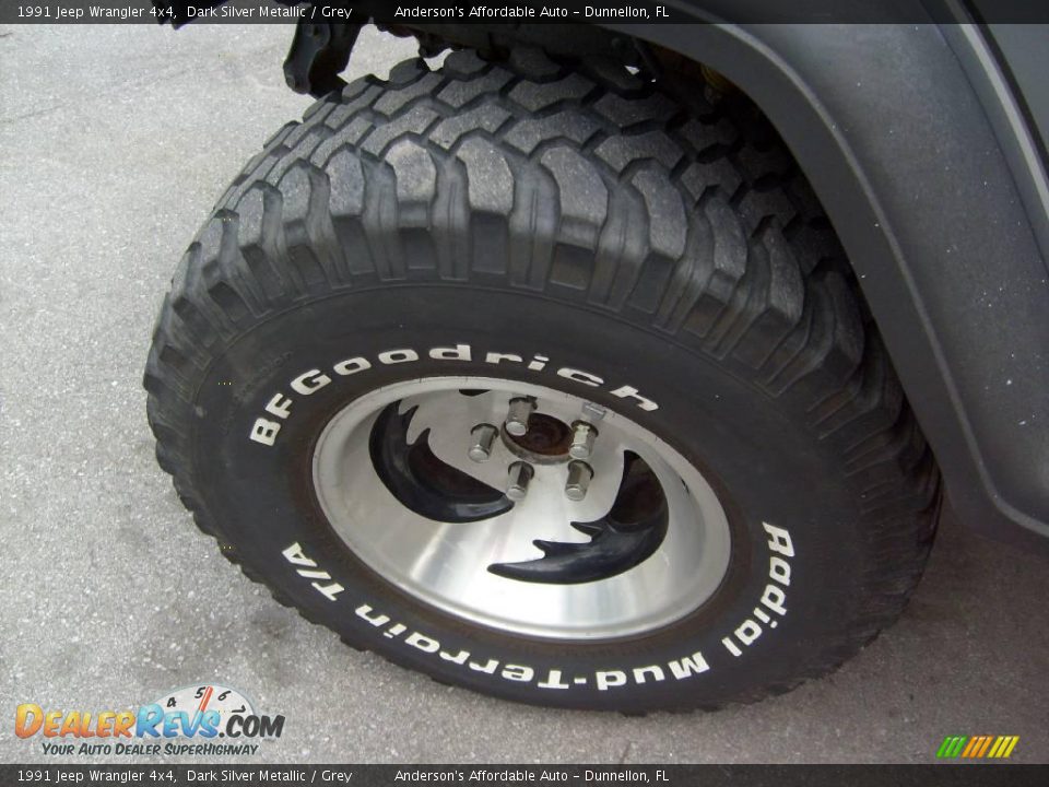 1991 Jeep Wrangler 4x4 Dark Silver Metallic / Grey Photo #14
