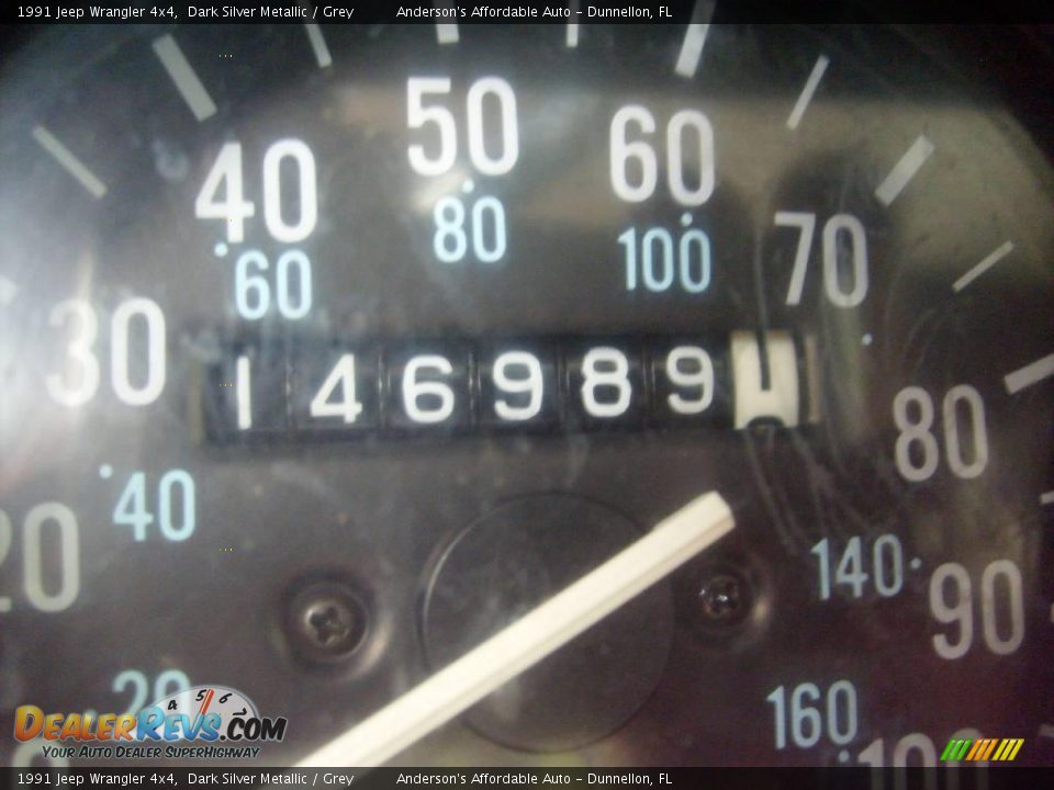 1991 Jeep Wrangler 4x4 Dark Silver Metallic / Grey Photo #16
