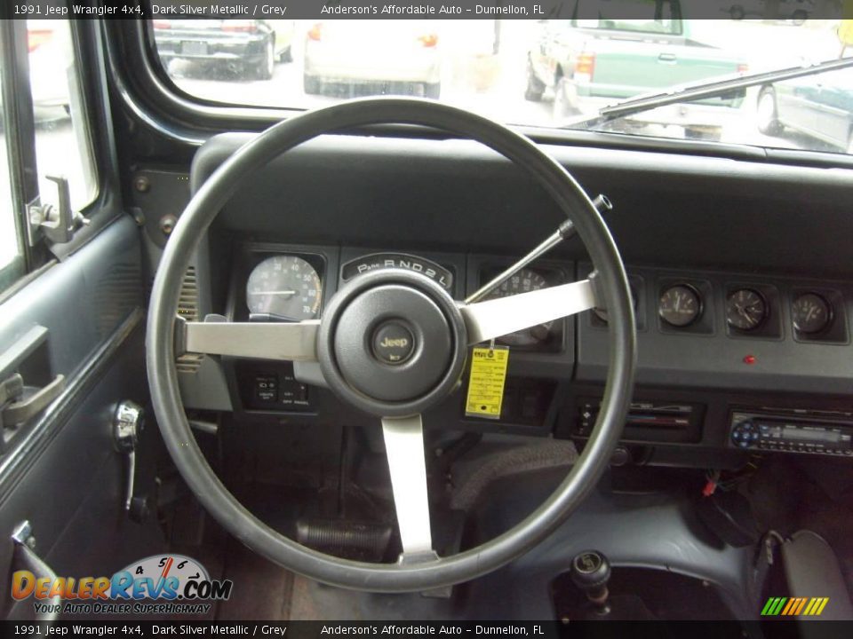 1991 Jeep Wrangler 4x4 Dark Silver Metallic / Grey Photo #20