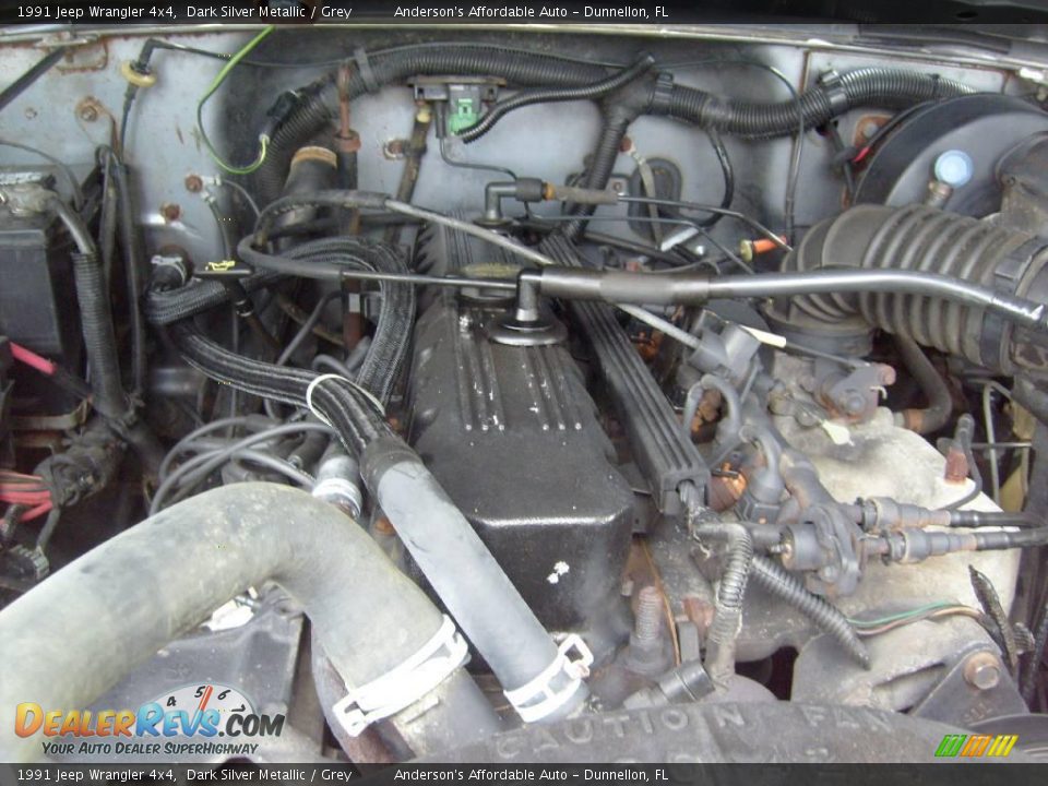 1991 Jeep Wrangler 4x4 Dark Silver Metallic / Grey Photo #26