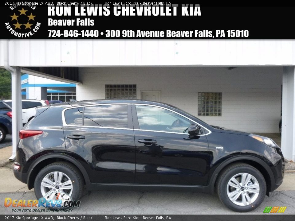 2017 Kia Sportage LX AWD Black Cherry / Black Photo #1