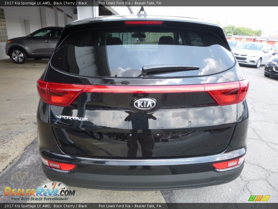 2017 Kia Sportage LX AWD Black Cherry / Black Photo #3