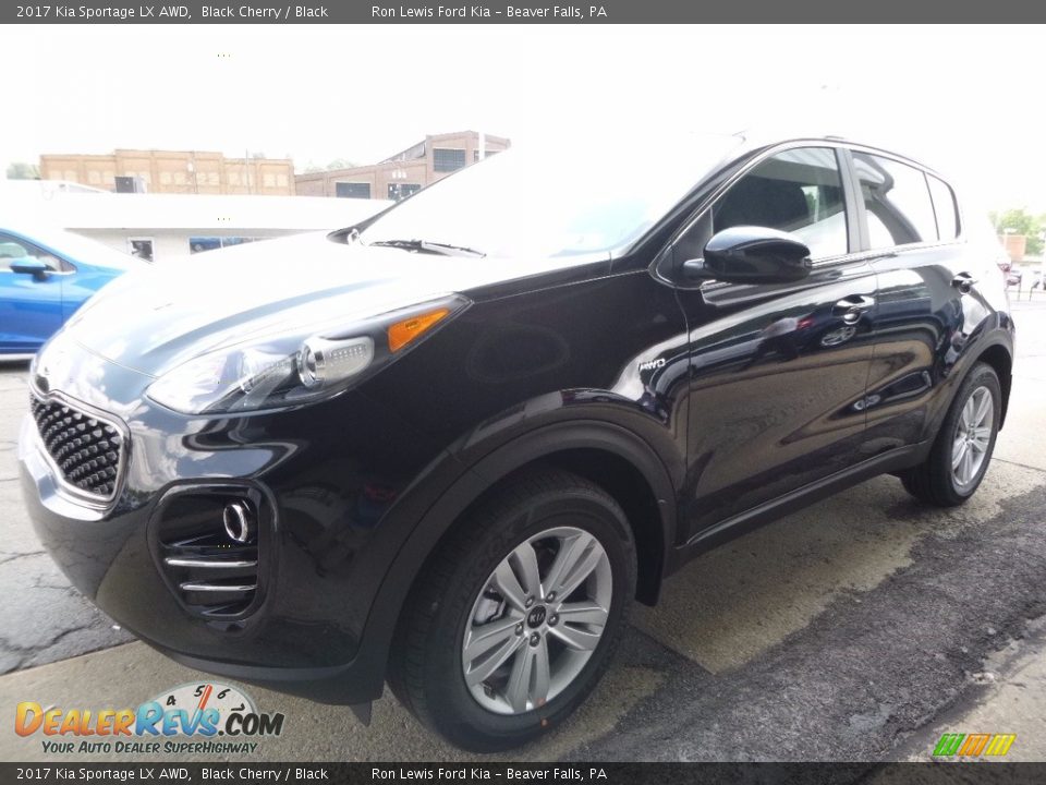 2017 Kia Sportage LX AWD Black Cherry / Black Photo #7