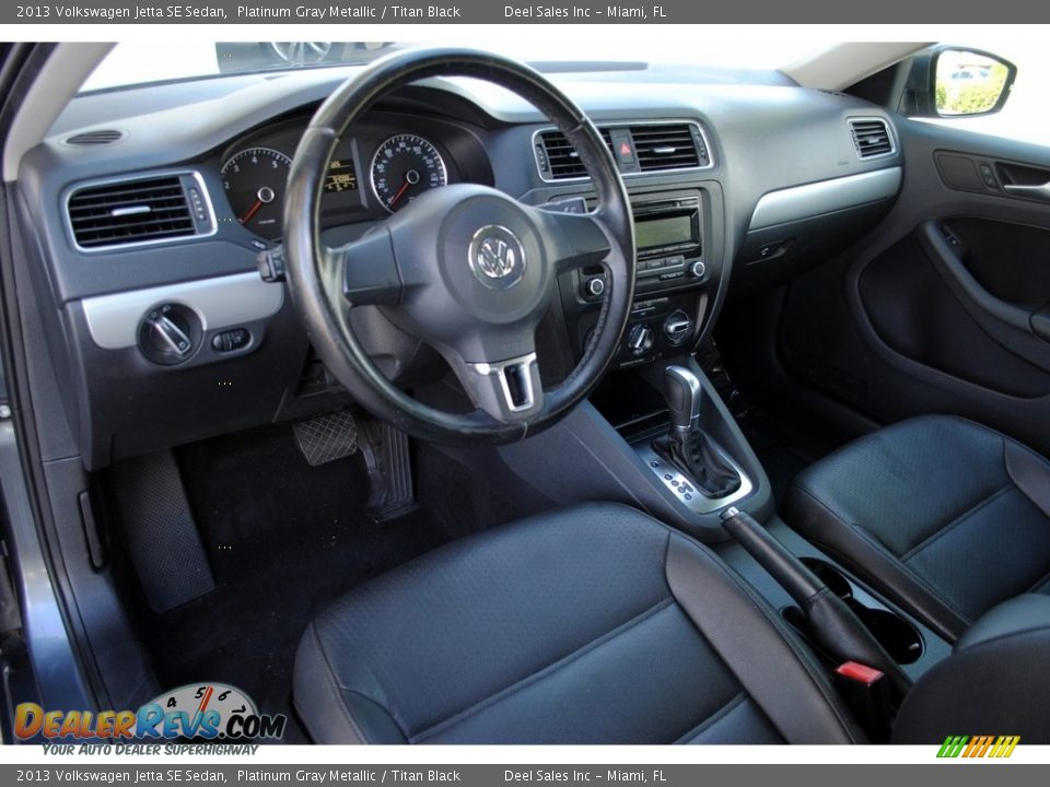 2013 Volkswagen Jetta SE Sedan Platinum Gray Metallic / Titan Black Photo #16