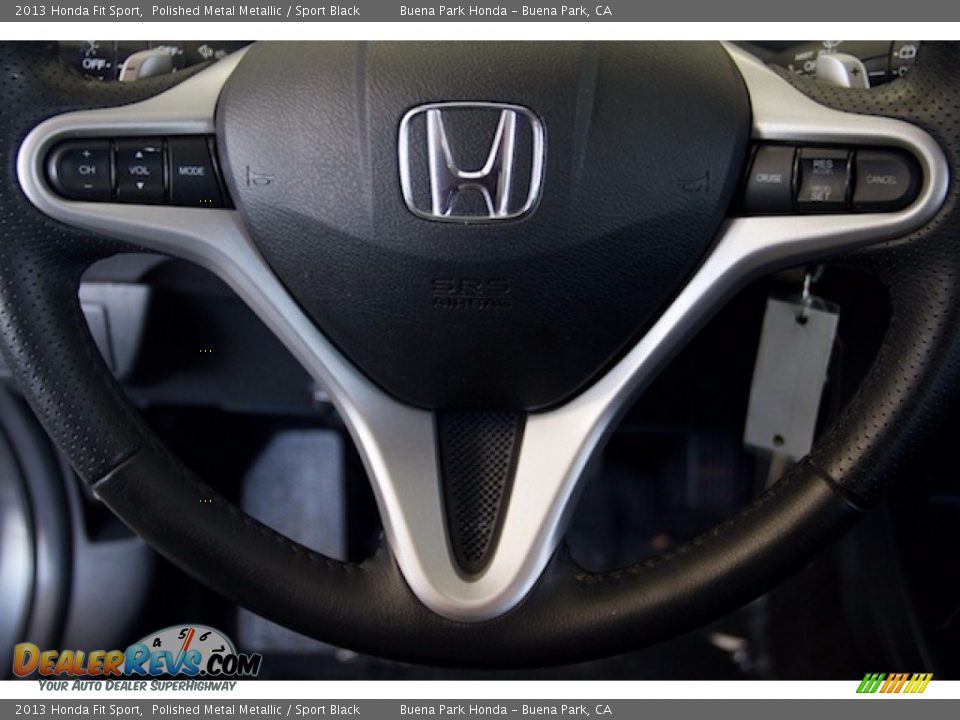 2013 Honda Fit Sport Polished Metal Metallic / Sport Black Photo #13