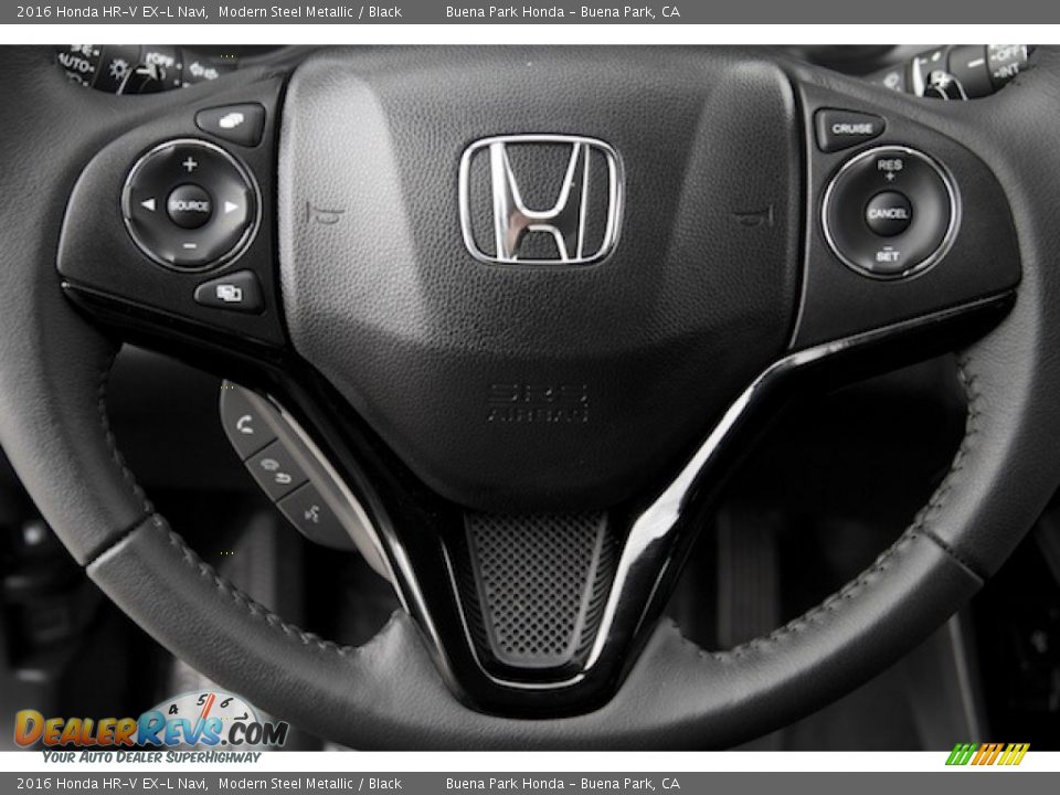 2016 Honda HR-V EX-L Navi Modern Steel Metallic / Black Photo #10