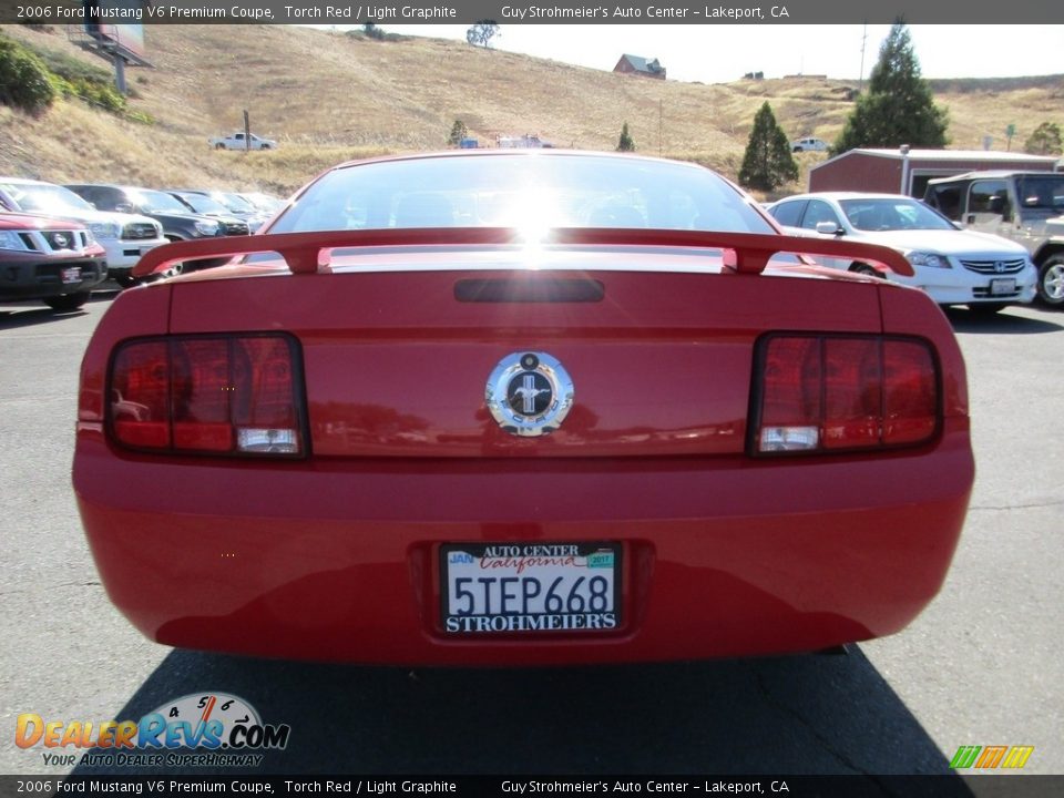 2006 Ford Mustang V6 Premium Coupe Torch Red / Light Graphite Photo #6