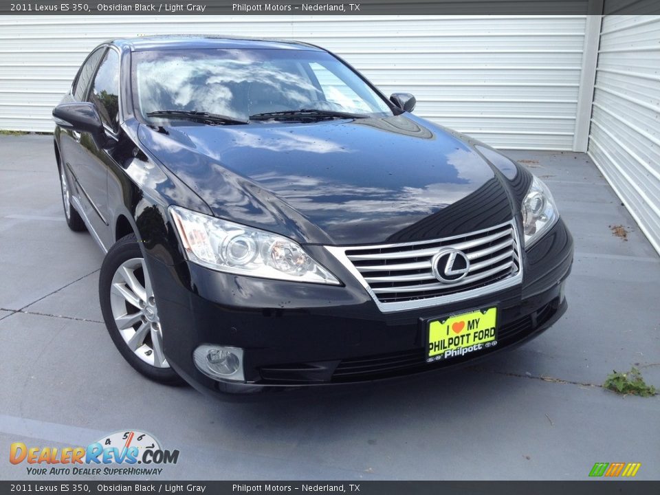 2011 Lexus ES 350 Obsidian Black / Light Gray Photo #1