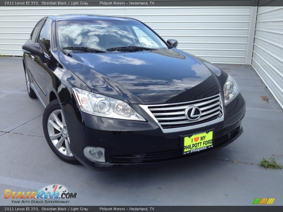 2011 Lexus ES 350 Obsidian Black / Light Gray Photo #2