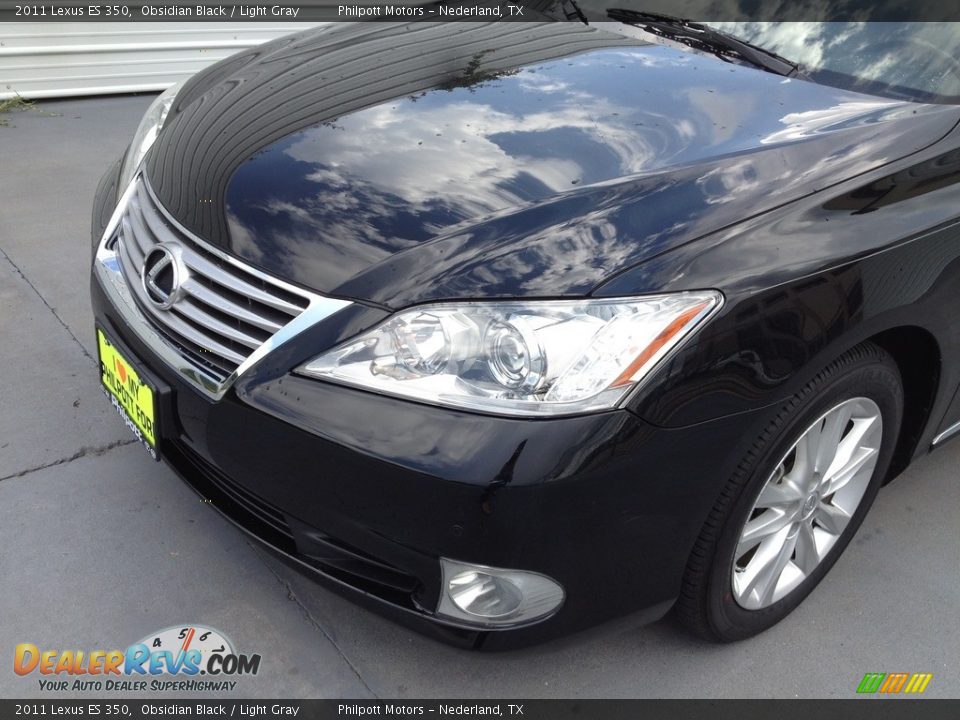 2011 Lexus ES 350 Obsidian Black / Light Gray Photo #7