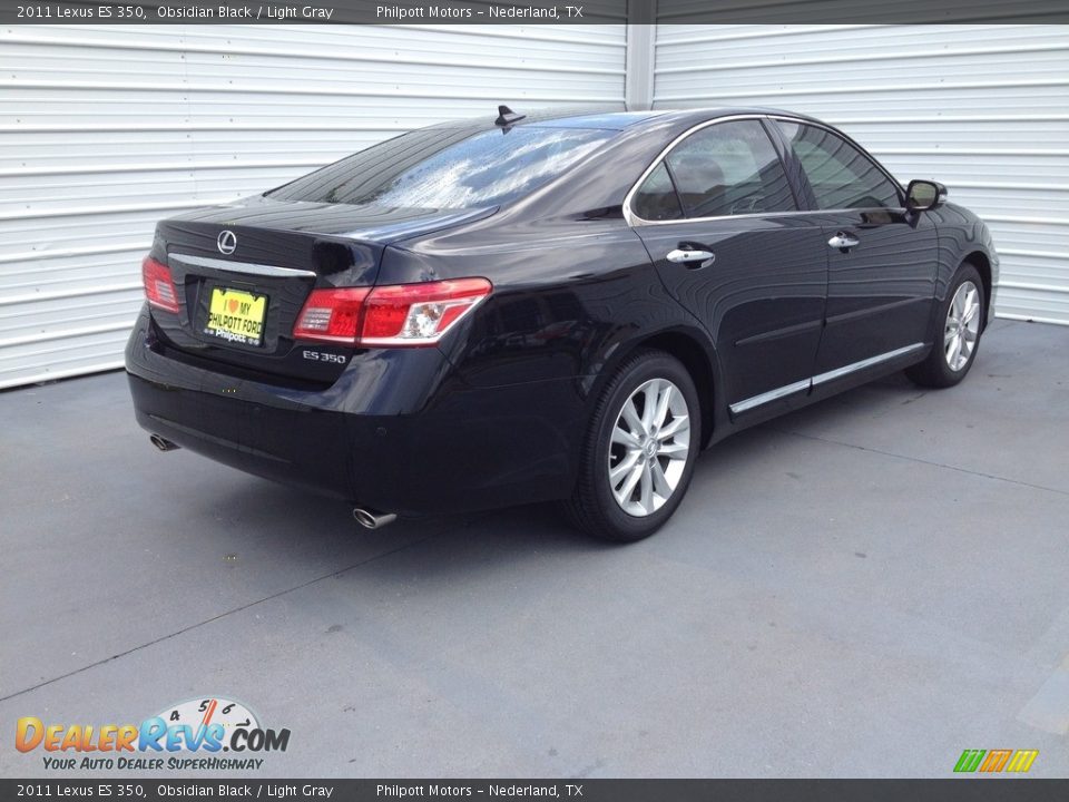 2011 Lexus ES 350 Obsidian Black / Light Gray Photo #9