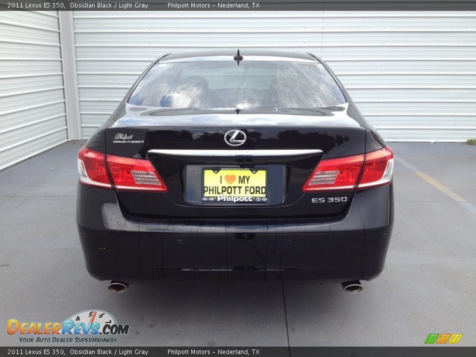 2011 Lexus ES 350 Obsidian Black / Light Gray Photo #10