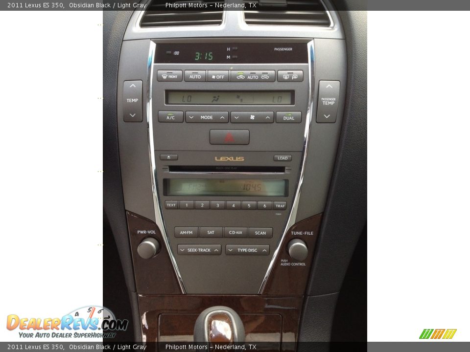 2011 Lexus ES 350 Obsidian Black / Light Gray Photo #36