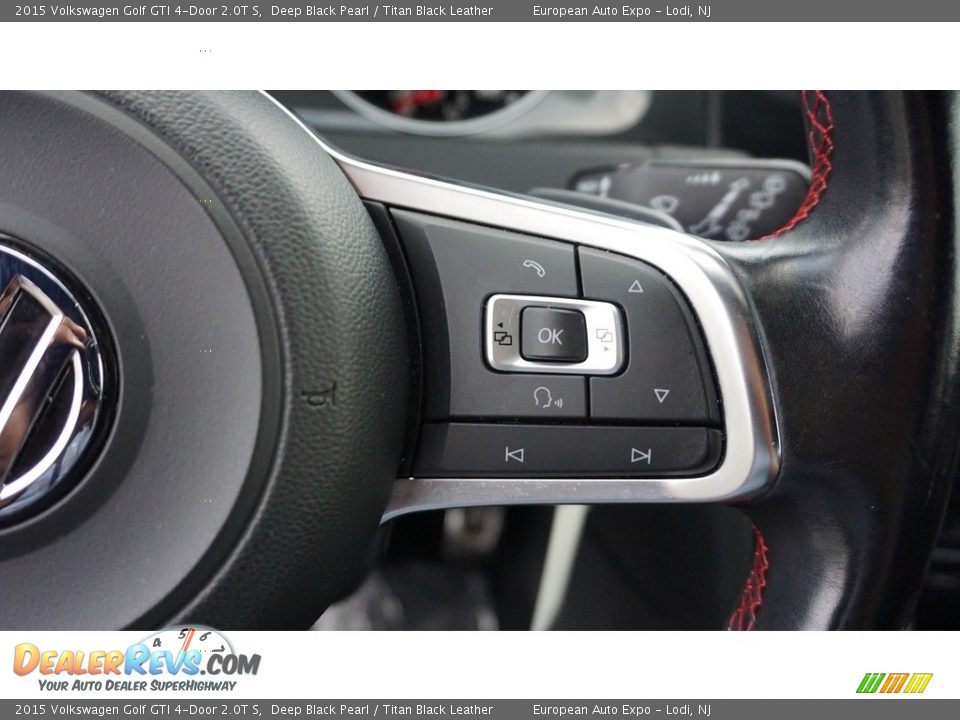2015 Volkswagen Golf GTI 4-Door 2.0T S Deep Black Pearl / Titan Black Leather Photo #22