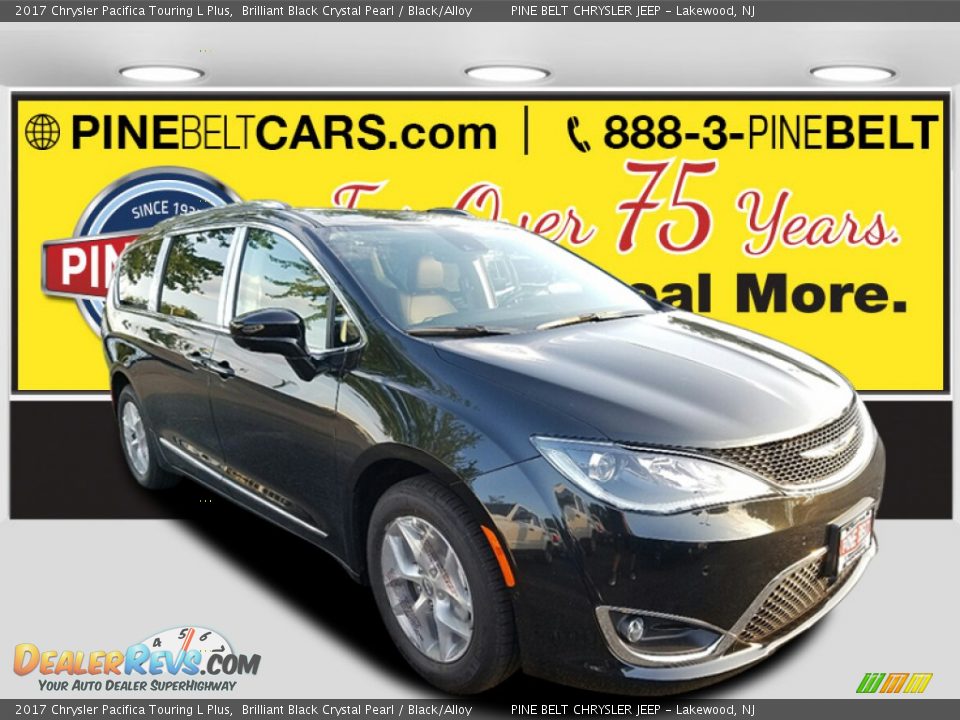 2017 Chrysler Pacifica Touring L Plus Brilliant Black Crystal Pearl / Black/Alloy Photo #1