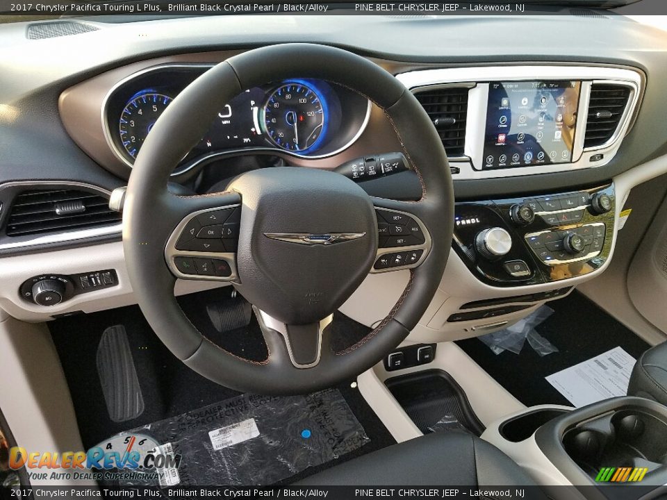 2017 Chrysler Pacifica Touring L Plus Brilliant Black Crystal Pearl / Black/Alloy Photo #8
