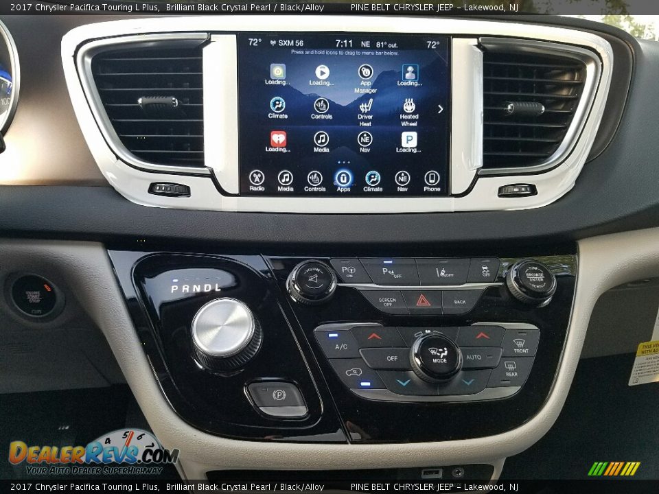 2017 Chrysler Pacifica Touring L Plus Brilliant Black Crystal Pearl / Black/Alloy Photo #9