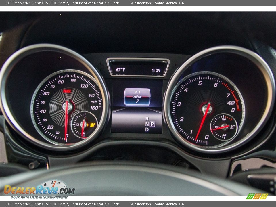 2017 Mercedes-Benz GLS 450 4Matic Iridium Silver Metallic / Black Photo #6