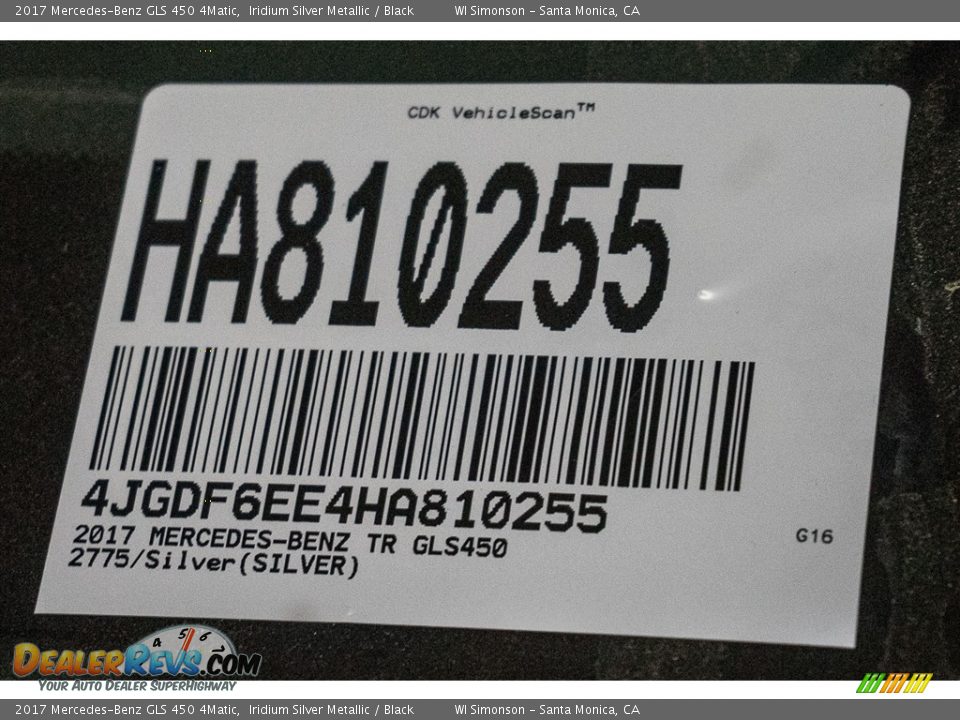 2017 Mercedes-Benz GLS 450 4Matic Iridium Silver Metallic / Black Photo #8