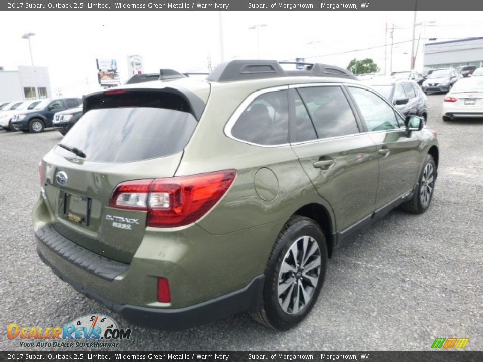 2017 Subaru Outback 2.5i Limited Wilderness Green Metallic / Warm Ivory Photo #7
