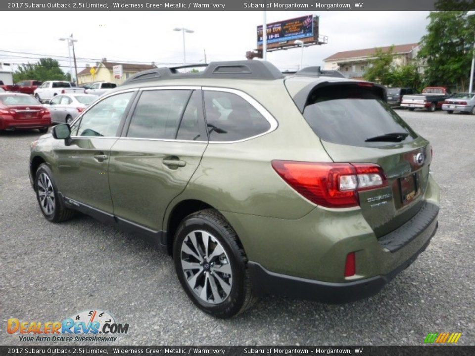 2017 Subaru Outback 2.5i Limited Wilderness Green Metallic / Warm Ivory Photo #9