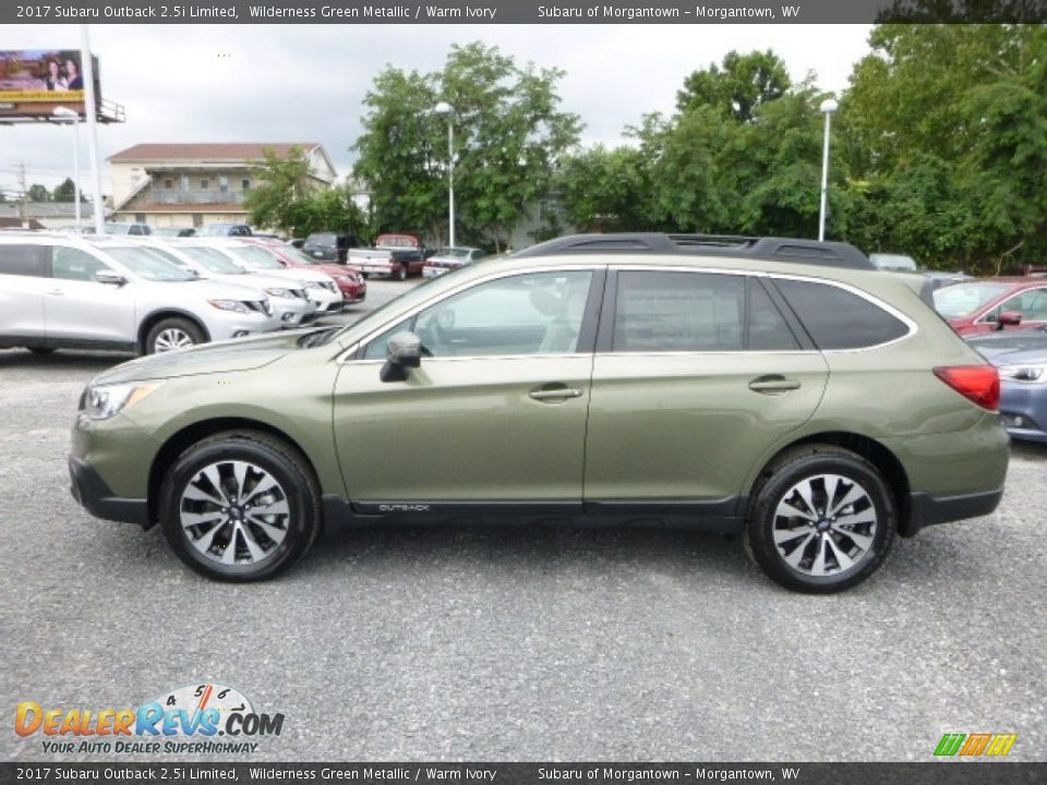 2017 Subaru Outback 2.5i Limited Wilderness Green Metallic / Warm Ivory Photo #10