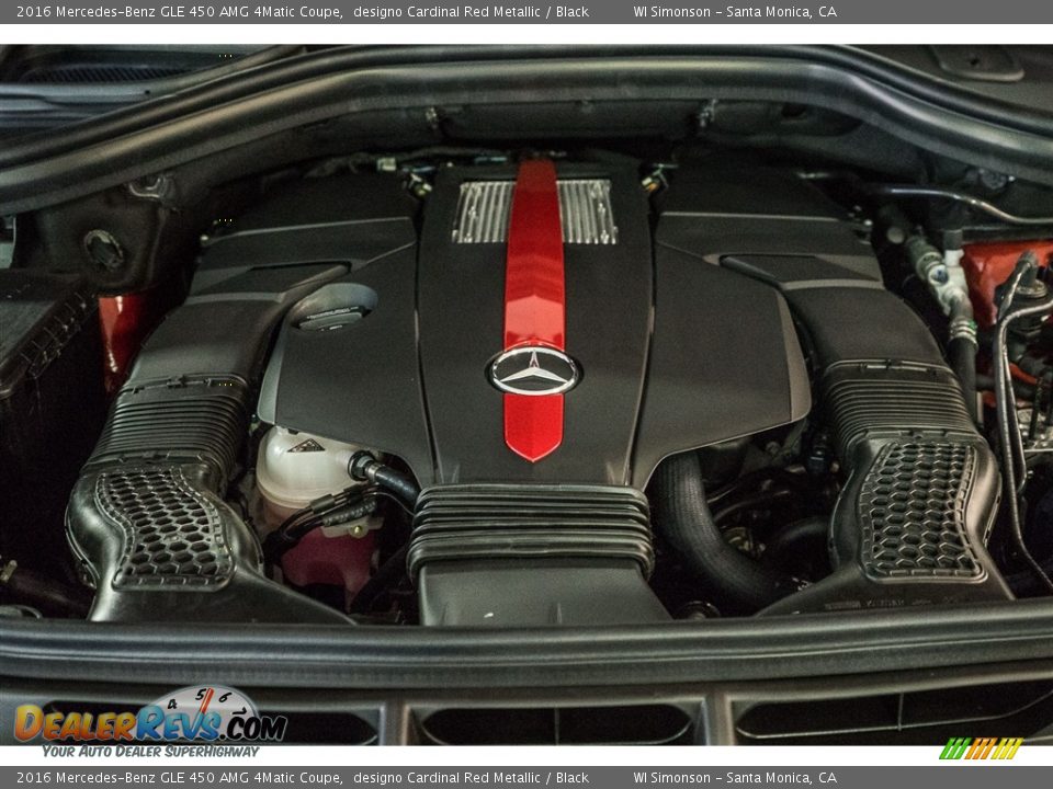 2016 Mercedes-Benz GLE 450 AMG 4Matic Coupe designo Cardinal Red Metallic / Black Photo #9