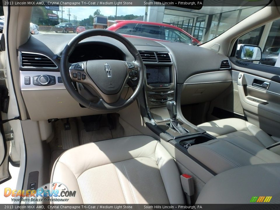 2013 Lincoln MKX AWD Crystal Champagne Tri-Coat / Medium Light Stone Photo #17