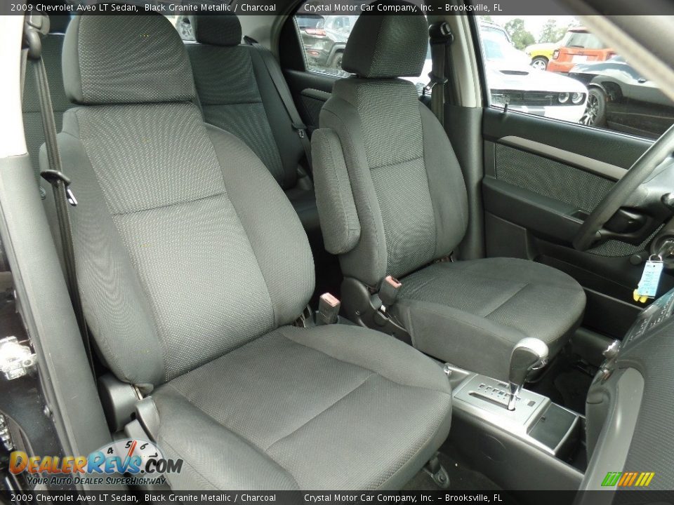 2009 Chevrolet Aveo LT Sedan Black Granite Metallic / Charcoal Photo #12