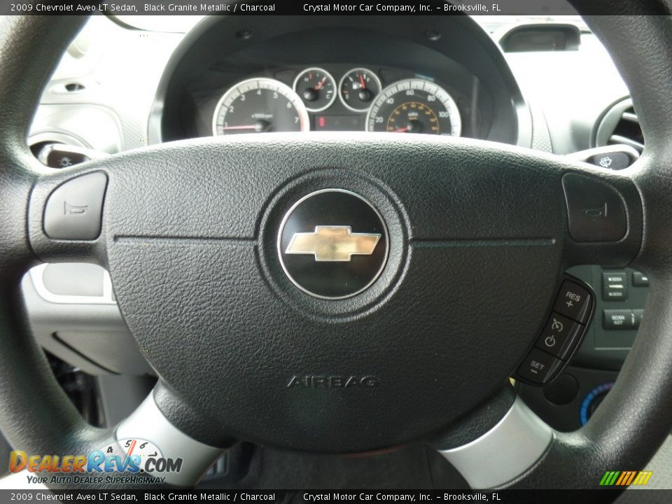 2009 Chevrolet Aveo LT Sedan Black Granite Metallic / Charcoal Photo #21