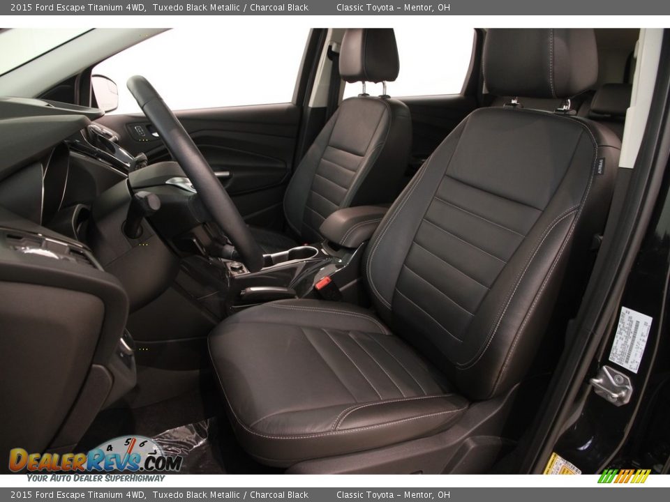 2015 Ford Escape Titanium 4WD Tuxedo Black Metallic / Charcoal Black Photo #5