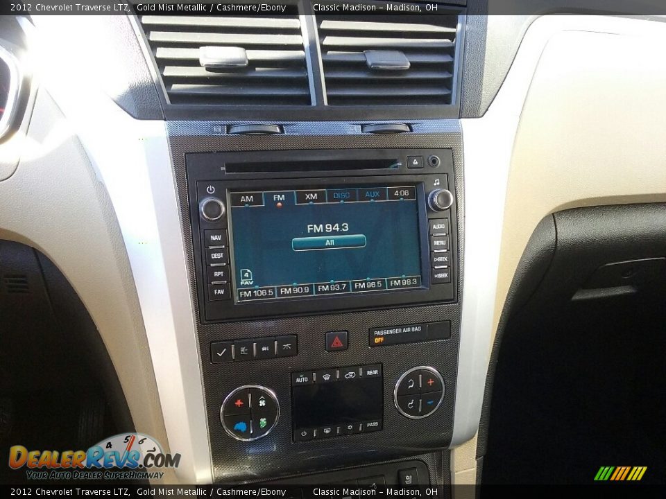 2012 Chevrolet Traverse LTZ Gold Mist Metallic / Cashmere/Ebony Photo #5