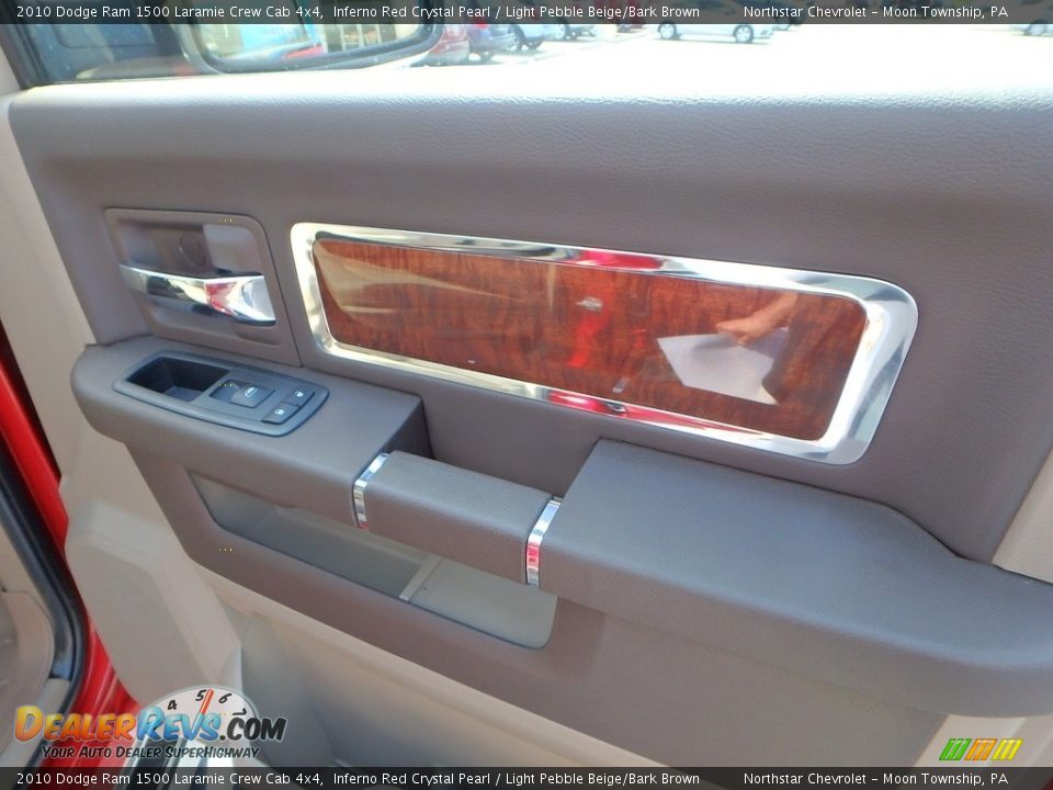 2010 Dodge Ram 1500 Laramie Crew Cab 4x4 Inferno Red Crystal Pearl / Light Pebble Beige/Bark Brown Photo #16