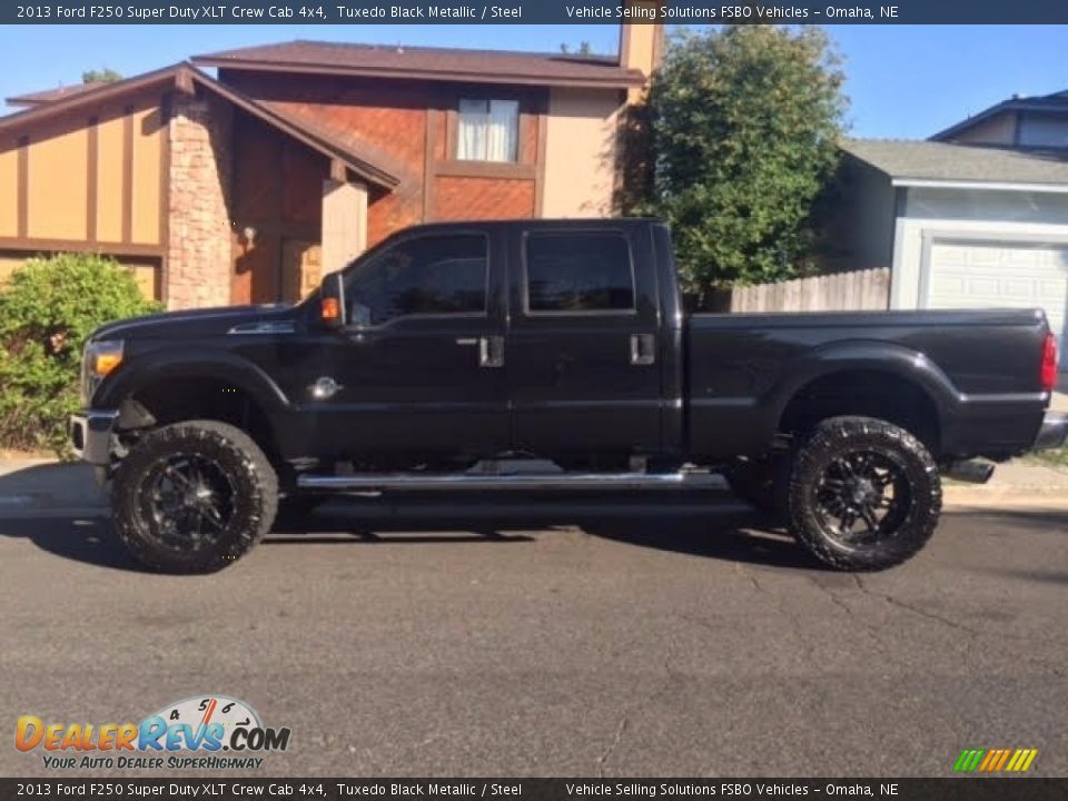 2013 Ford F250 Super Duty XLT Crew Cab 4x4 Tuxedo Black Metallic / Steel Photo #1