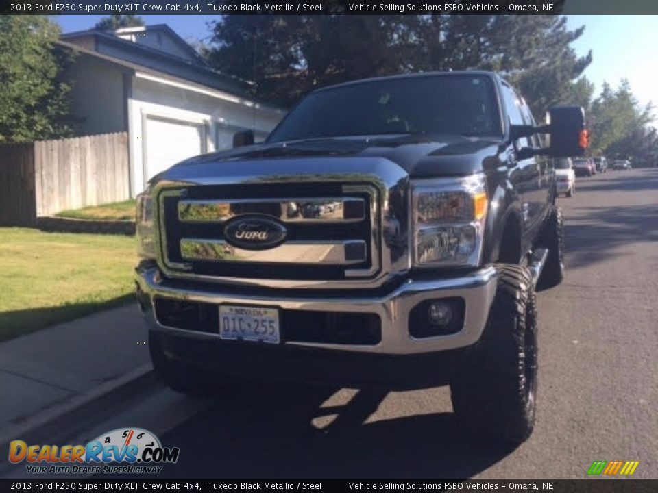 2013 Ford F250 Super Duty XLT Crew Cab 4x4 Tuxedo Black Metallic / Steel Photo #4