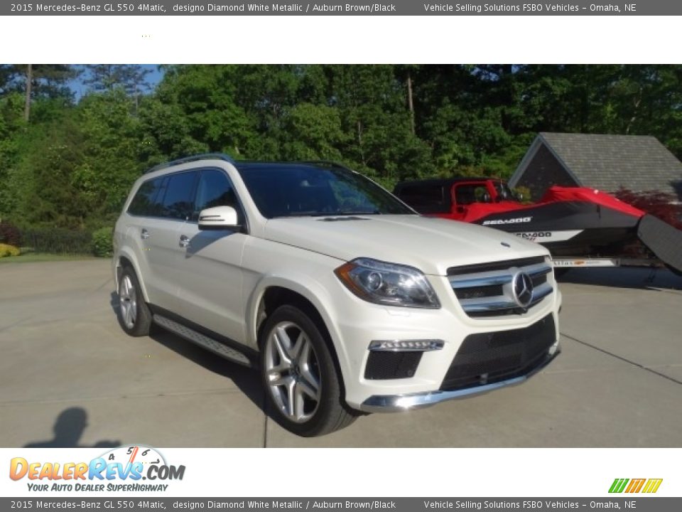 2015 Mercedes-Benz GL 550 4Matic designo Diamond White Metallic / Auburn Brown/Black Photo #1