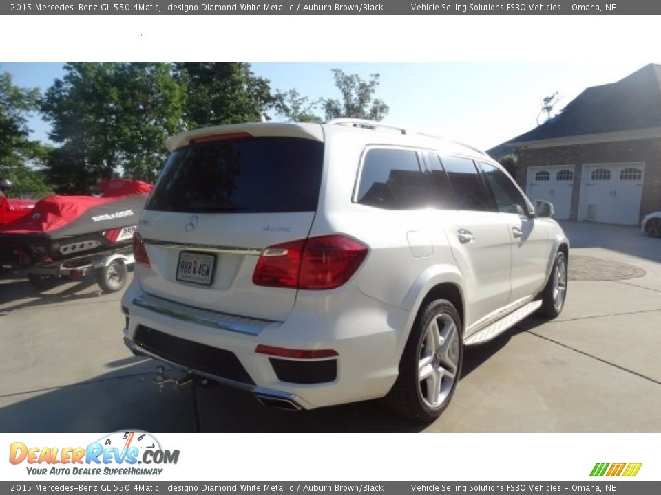 2015 Mercedes-Benz GL 550 4Matic designo Diamond White Metallic / Auburn Brown/Black Photo #5