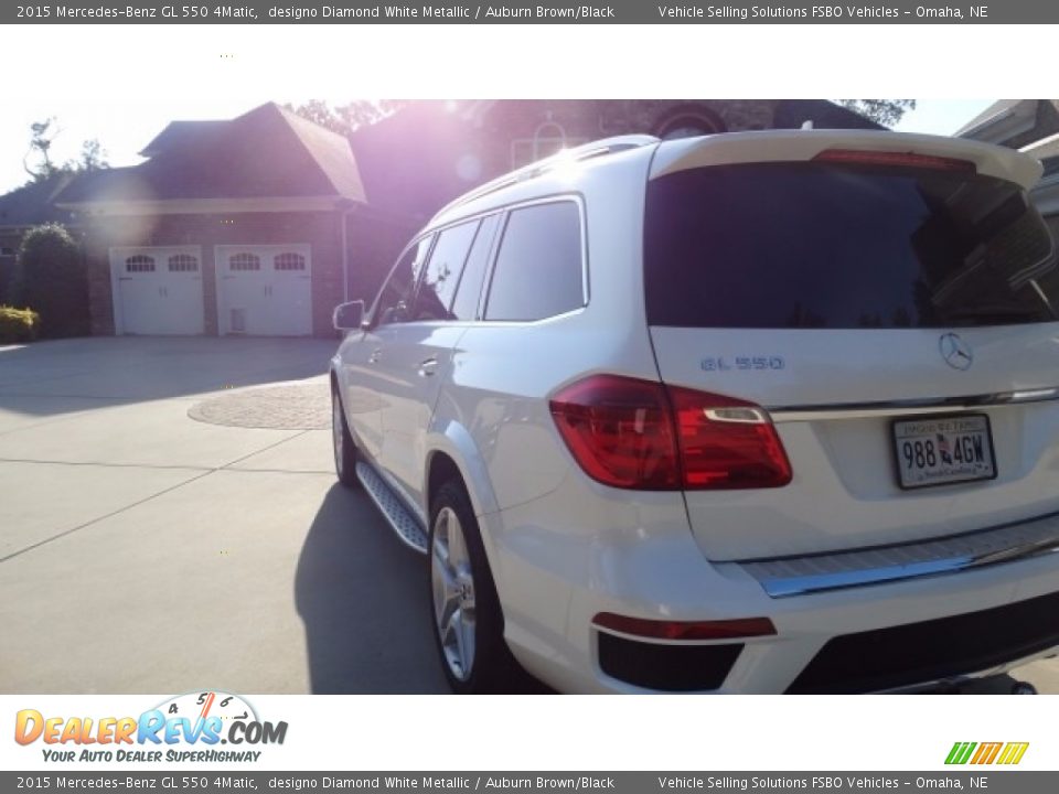 2015 Mercedes-Benz GL 550 4Matic designo Diamond White Metallic / Auburn Brown/Black Photo #6