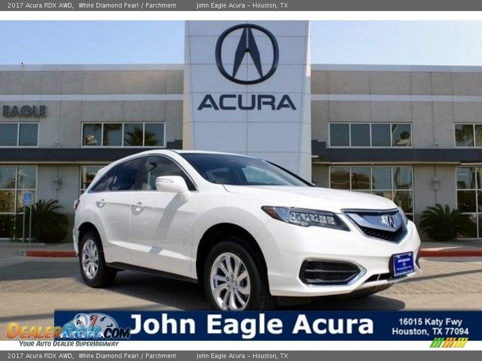2017 Acura RDX AWD White Diamond Pearl / Parchment Photo #1