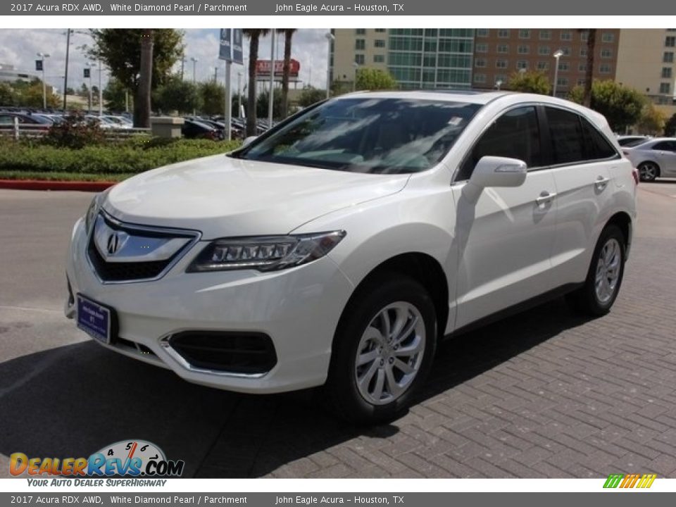 2017 Acura RDX AWD White Diamond Pearl / Parchment Photo #3
