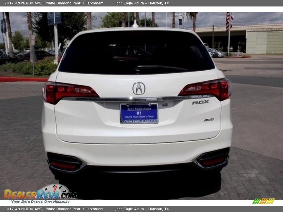 2017 Acura RDX AWD White Diamond Pearl / Parchment Photo #6